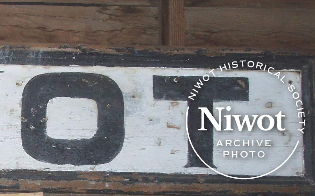 Niwot Depot Sign