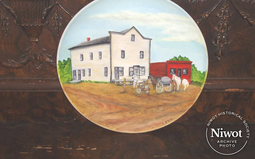 Hand-Painted Plate of Nelson Hall