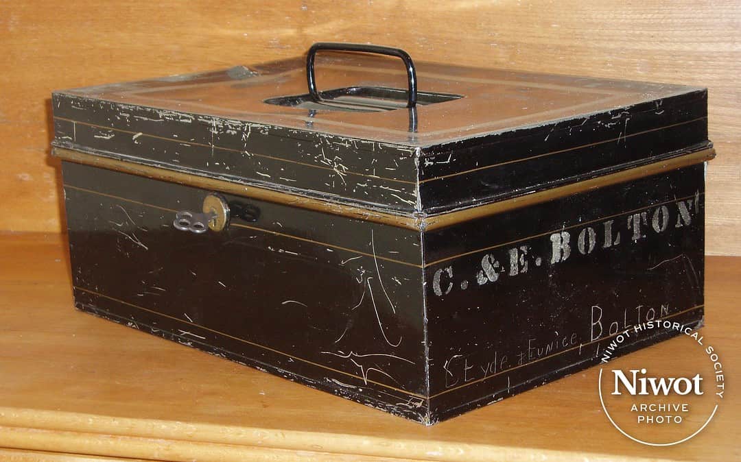 Black Enameled Metal Box