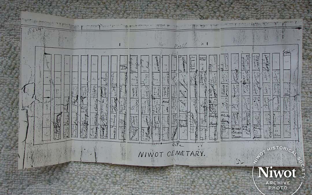 Niwot Cemetery Plot Diagram