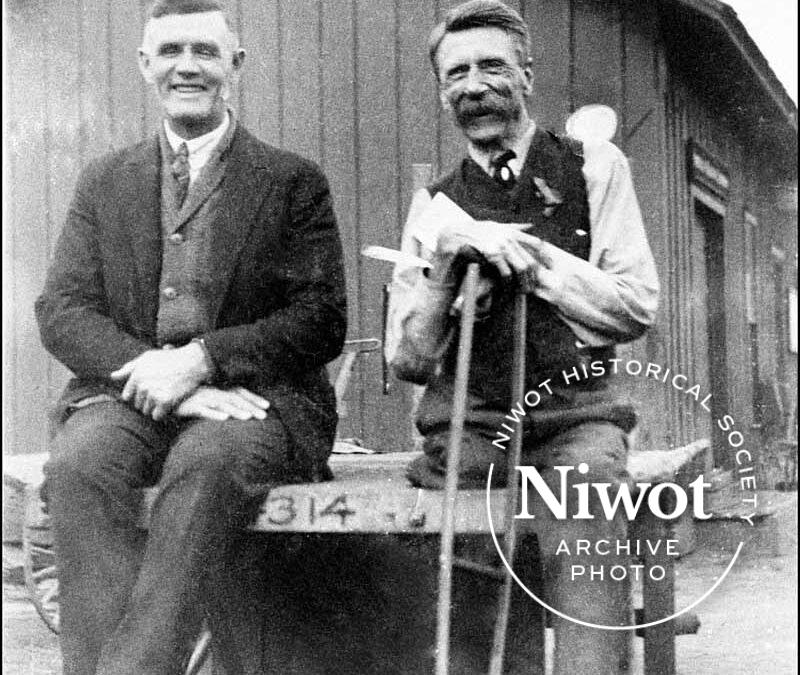 J. W. Madden and Will T. Wilson at Niwot Depot