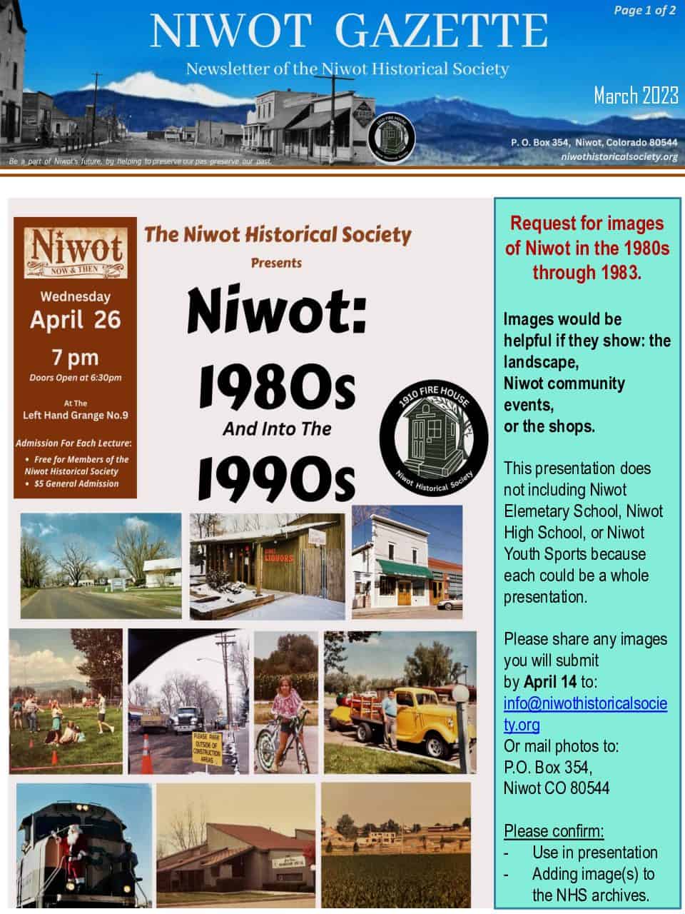 Niwot Gazette – March 2023