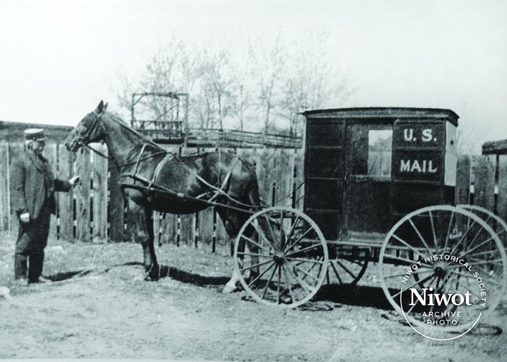 King Blanton with Mail Wagon