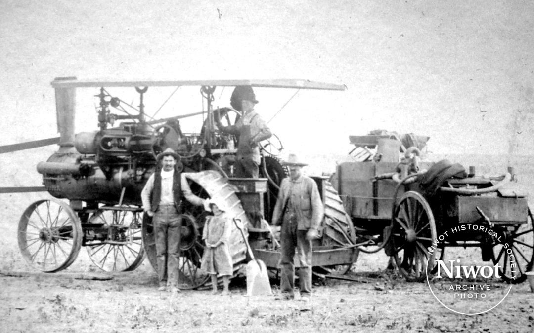 Otis Clyde Bolton with Steam Tractor
