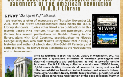 Spirit Of Colorado accepted into the D.A.R. Library