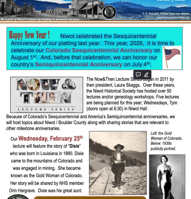 Niwot Gazette – January 2026